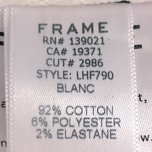 New FRAME High Rise Skinny Flared Fit White Stretch Denim Jean - Le High Flare - Picture 12 of 13